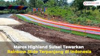 VIDEO: Maros Highland Sulsel Tawarkan Rainbow Slide Terpanjang di Indonesia