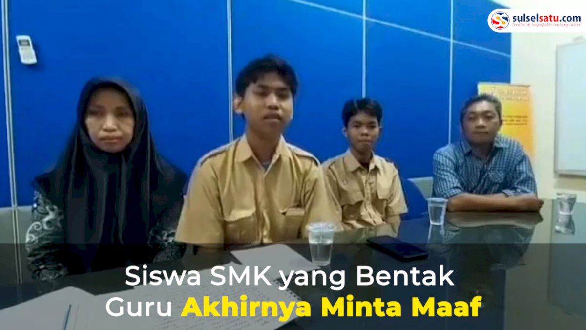 VIDEO: Siswa SMK yang Bentak Guru Akhirnya Minta Maaf