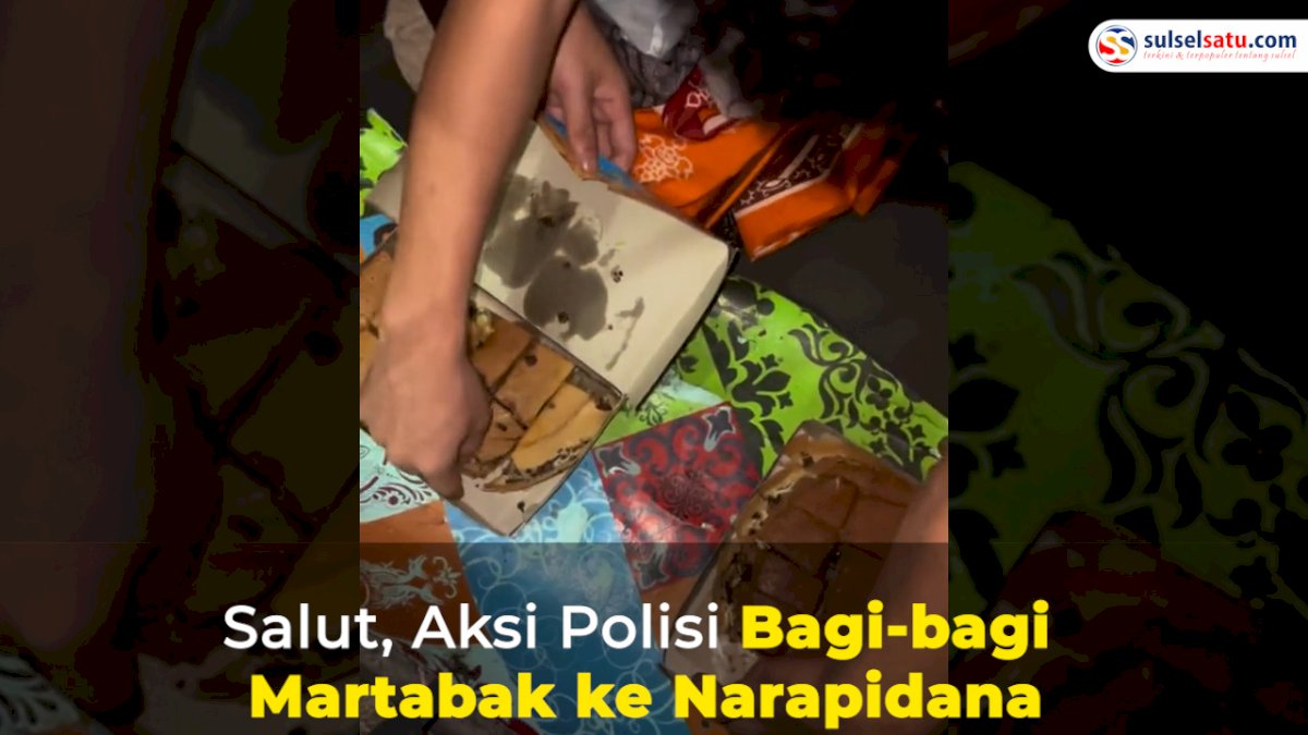 VIDEO: Salut, Aksi Polisi Bagi-bagi Martabak ke Narapidana