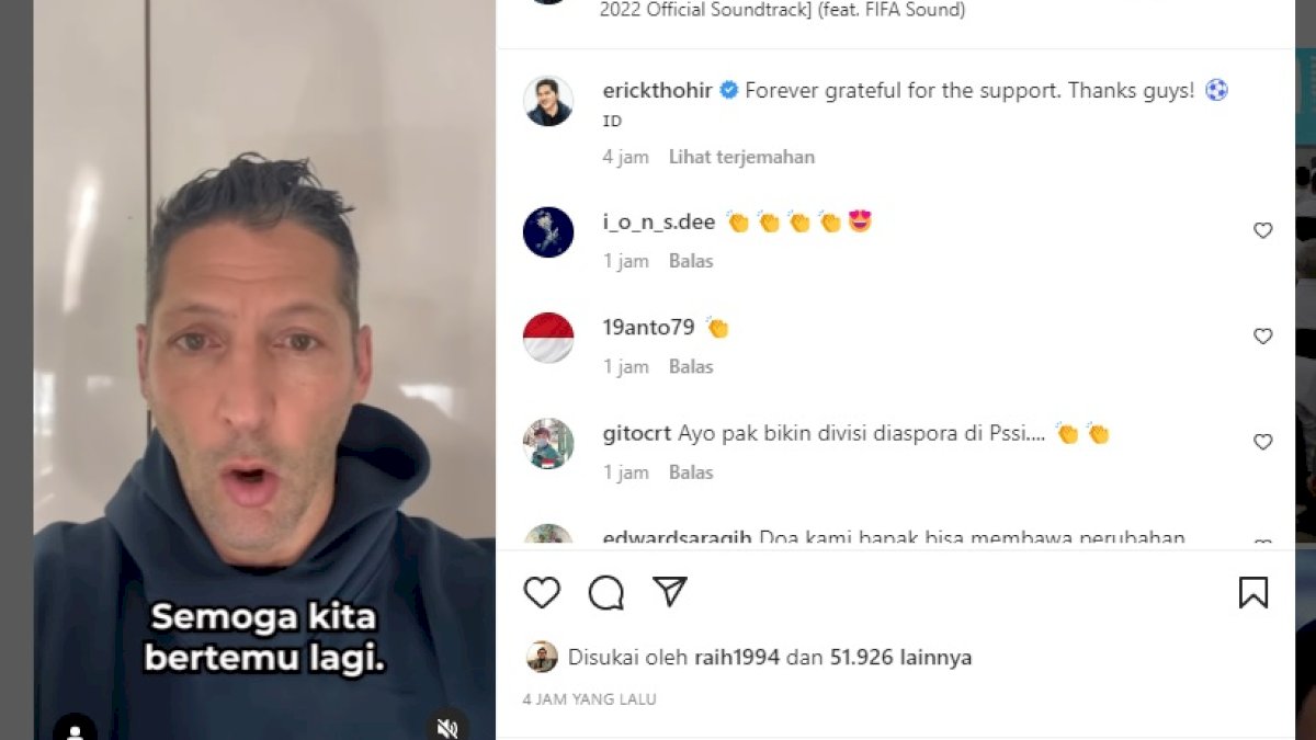 Roberto Carlos, Materazzi hingga Zanetti Selamati Erick Thohir karena Pimpin PSSI