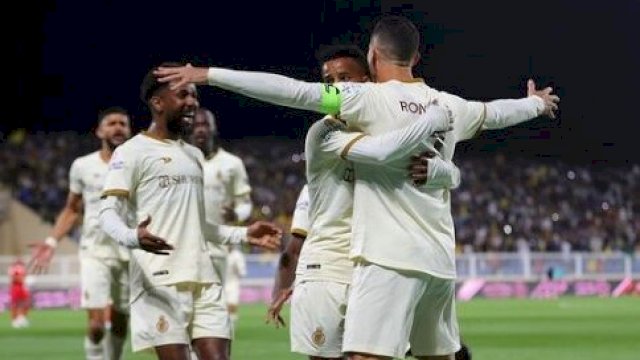Cristiano Ronaldo cetak hattrick di laga Al Nassr vs Damak. (Foto: Instagram)