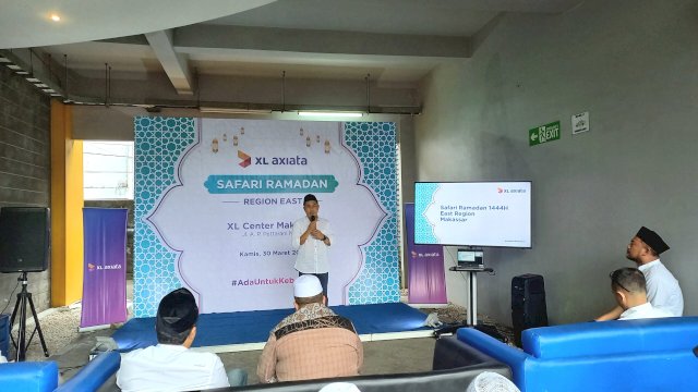 Group Head XL Axiata East Region Dodik Ariyanto dalam Safari Ramadan Regional East (Sri Wahyu Diastuti / Sulselsatu.com)
