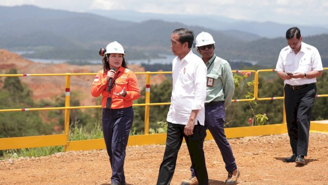 Presiden Jokowi datang ke Sorowako Luwu Timur Sulsel melihat langsung kerja tambang PT Vale (dokumen: istimewa)