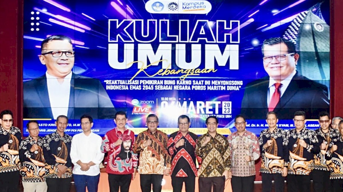 Rektor Unhas dan UIN Alauddin Makassar Kompak Hadiri Kuliah Umum Sekjen PDIP di UNM