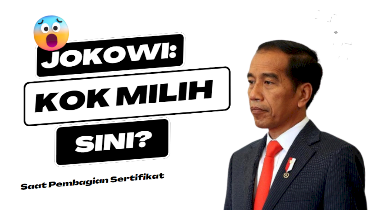 VIDEO: Panas dan Jalan Berlumpur, Jokowi Singgung Lokasi Penyerahan Sertifikat