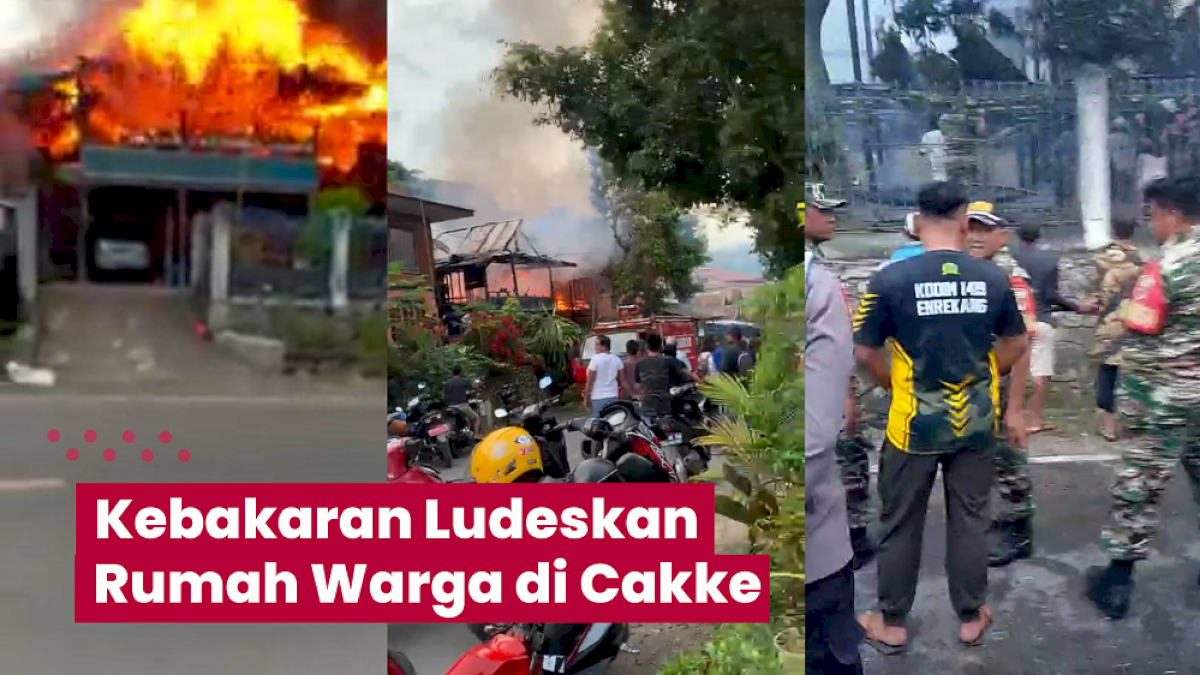 VIDEO: Kebakaran Ludeskan Rumah Warga di Cakke Enrekang
