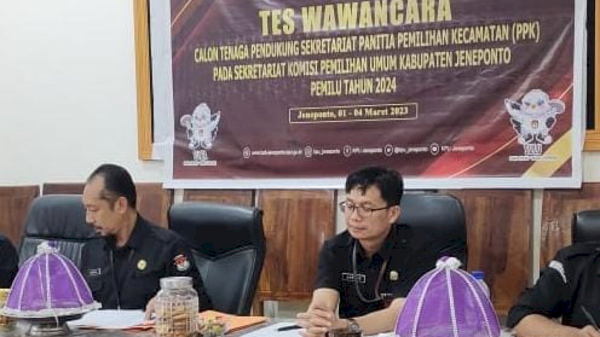 Surat Belum Keluar, KPU Jeneponto Lebih Dulu Rekrut Tenaga Pendukung Sekretariat PPK Tanpa Libatkan Komisioner