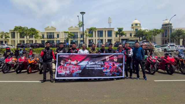Komunitas Honda Sunday Morning Ride sebagai salah satu bentuk dukungan pembalap Honda (dokumen: istimewa)