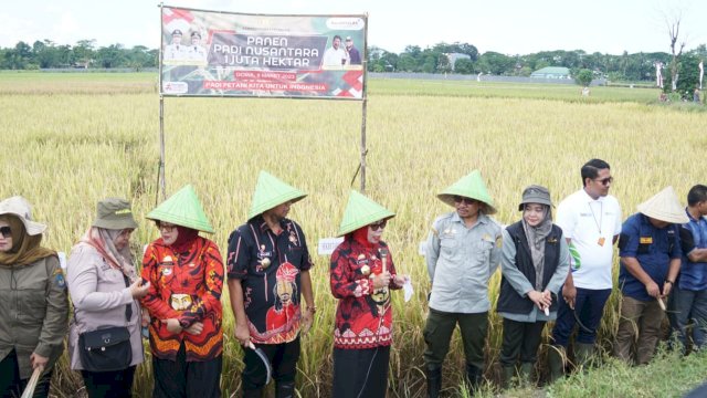 Panen Raya Padi Nusantara di Kecamatan Bajeng Kabupaten Gowa (dokumen: istimewa)