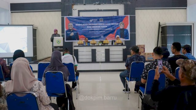 Hasnah Syam sosialisasi peluang kerja luar negeri (dokumen: istimewa)