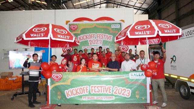 Kalla Logistics bersama Wall&rsquo;s Indonesia kick off Festive 2023 (dokumen: istimewa)