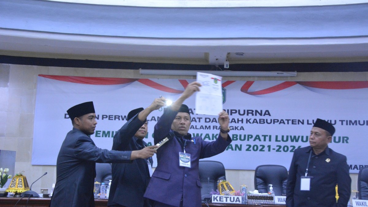 Paripurna Pemilihan Wakil Bupati Luwu Timur, Akbar Andi Leluasa Terpilih sebagai Pemenang