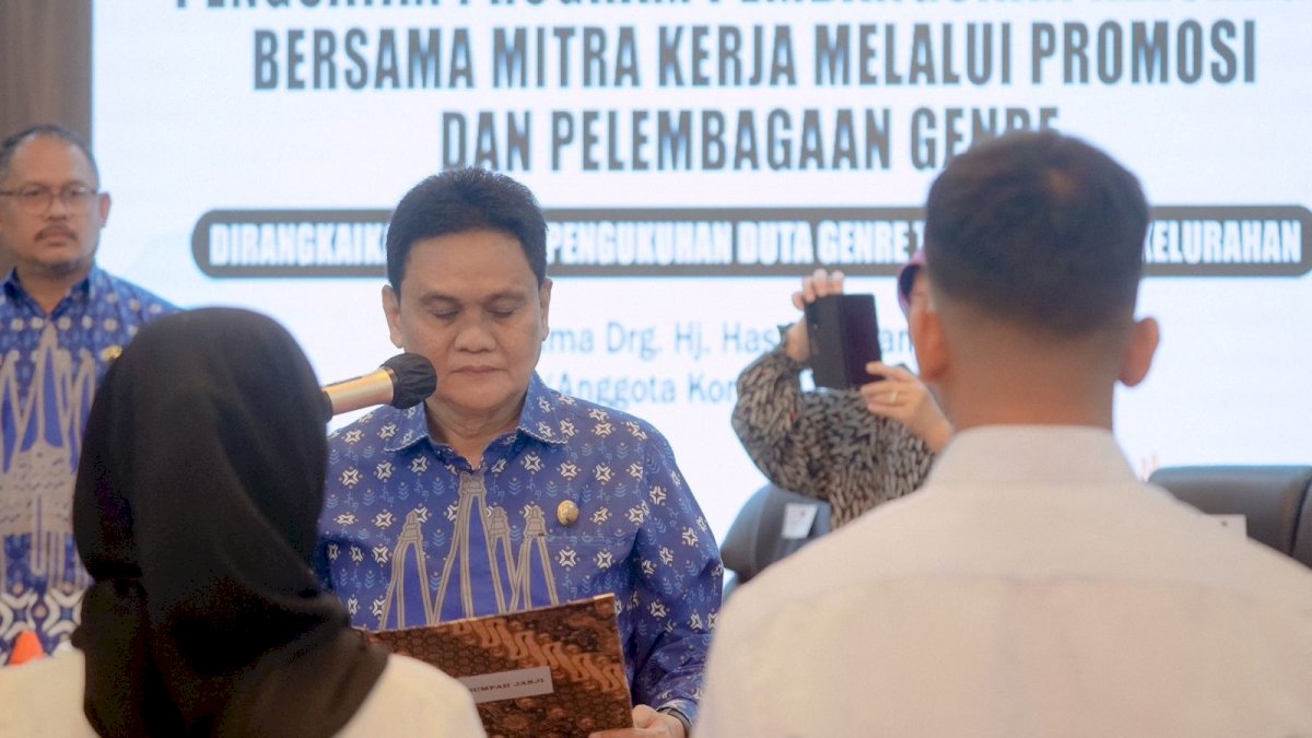 Lantik Duta Genre, Bupati Barru Dorong Generasi Ambil Bagian Terhadap Masalah Sosial