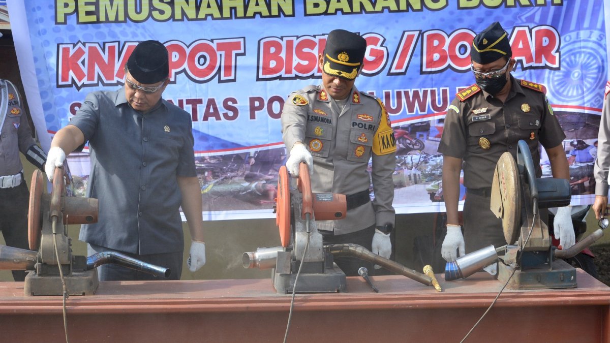 DPRD Luwu Timur Dukung Upaya Polisi dalam Pemusnahan Knalpot Bising