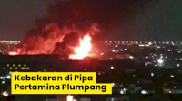VIDEO: Kebakaran di Pipa Pertamina Plumpang, Puluhan Damkar Dikerahkan