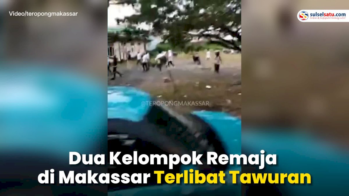 VIDEO: Usai Bagi Takjil, Dua Kelompok Remaja di Makassar Terlibat Tawuran