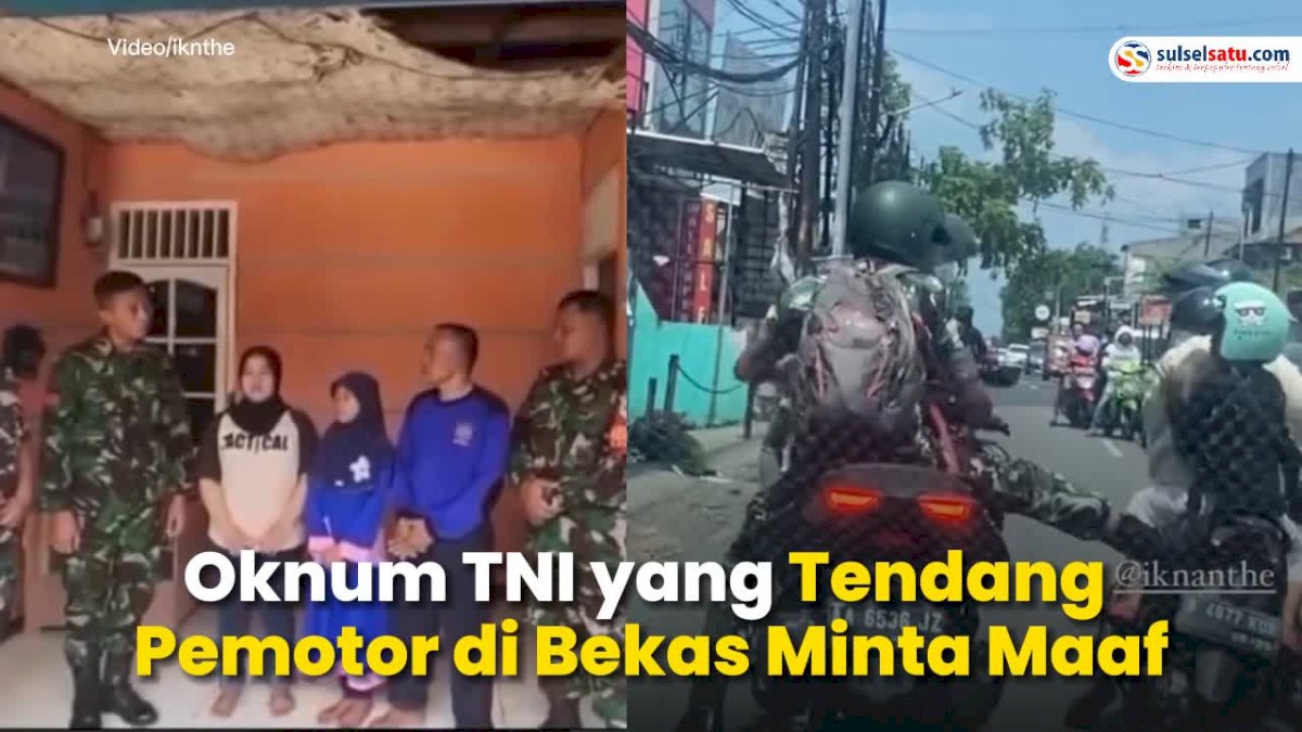 VIDEO: Oknum TNI yang Tendang Pemotor di Bekasi Minta Maaf