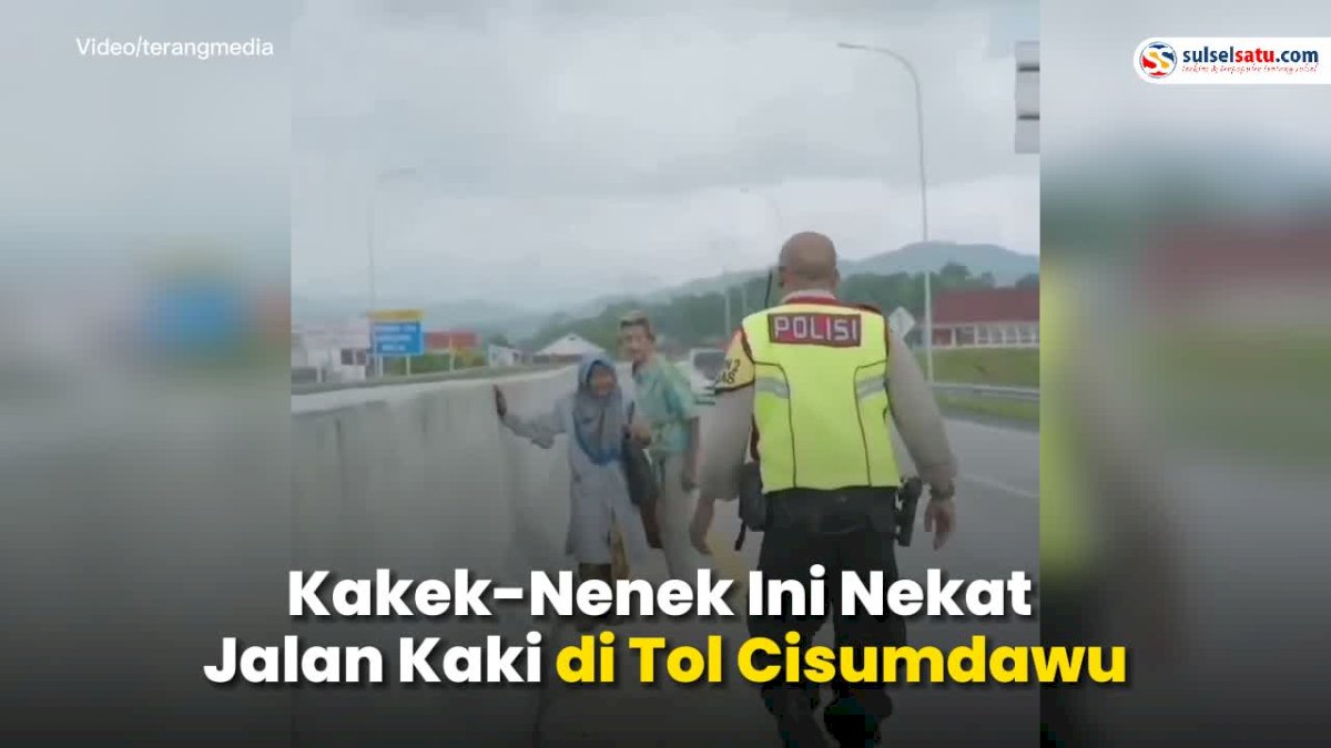 VIDEO: Hendak Temui Anak dan Cucu, Kakek-Nenek Ini Nekat Jalan Kaki di Tol Cisumdawu
