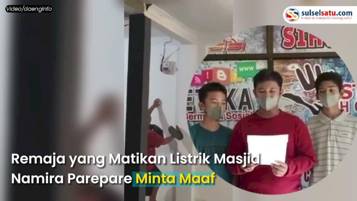 VIDEO: Remaja yang Matikan Listrik Masjid Namira Parepare Minta Maaf