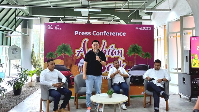 Press conference pameran Kalla Toyota bertemakan Arabian Souk di NIPAH PARK (Sri Wahyu Diastuti / Sulselsatu.com)