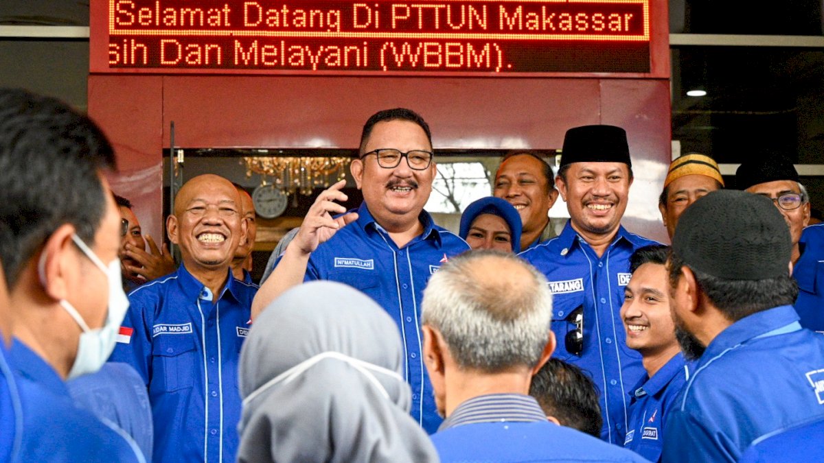 Ni’matullah Pimpin Kader Demokrat se-Sulsel ke Kantor PT TUN Makassar Lawan Moeldoko