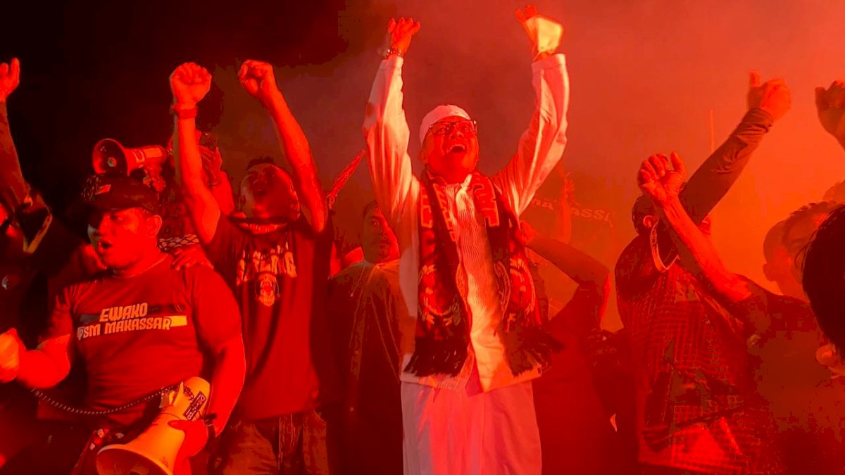 Taufan Pawe dan Suporter Konvoi di Kota Parepare Sambut Kemenangan PSM