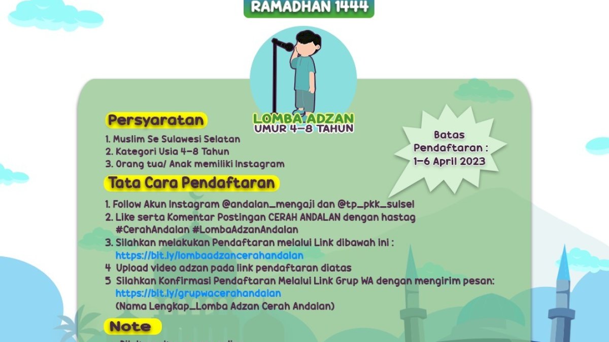 Usung Tema Cerah Andalan, Pemprov Sulsel Akan Gelar Festival Ramadan Besok
