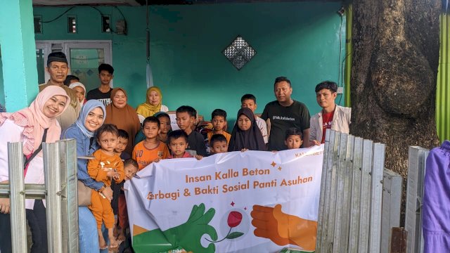 Kalla Beton berbagi donasi ke sejumlah panti asuhan di Makassar (dokumen: istimewa)