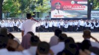 Gubernur Andi Sudirman Pimpin Apel Akbar Pasca Lebaran Idul Fitri di Rumah Jabatan
