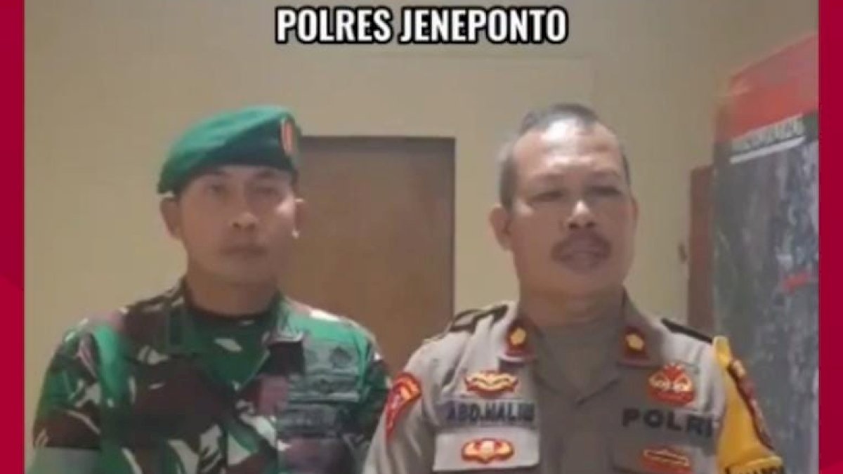 VIDEO: Kabag Ops Polres Jeneponto Sampaikan Permintaan Maaf Terkait Penyebutan Oknum TNI
