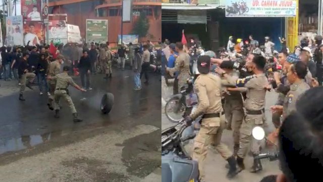 Tangkapan Layar Aksi Unjuk rasa di Bulukumba Berakhir Ricuh (Int)