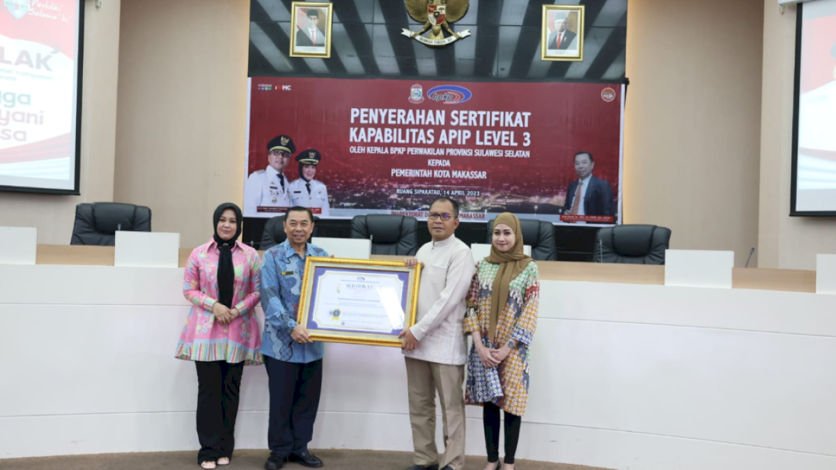 Capai Sertifikat APIP Level 3, Wali Kota Danny Pomanto Optimis Target Selanjutnya Level 4