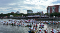 Puncak Hari OTDA ke-XXVII, 514 Bendera Kabupaten/Kota se-Indonesia Dikibarkan di Laut Losari