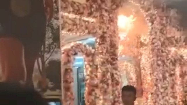 Tangkapan layar video kebakaran New TSM Makassar (dokumen: istimewa)