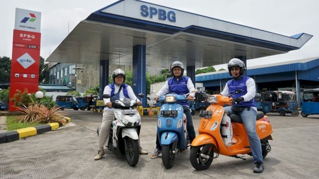 Uji coba motor pakai CNG oleh PT PGN Tbk (dokumen: istimewa)