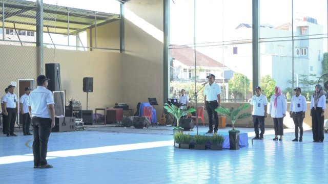 Apel pagi Perumda Air Minum Kota Makassar usai libur Lebaran (dokumen: istimewa)