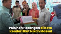 VIDEO: Puluhan Pasangan di Kota Kendari Ikut Nikah Massal