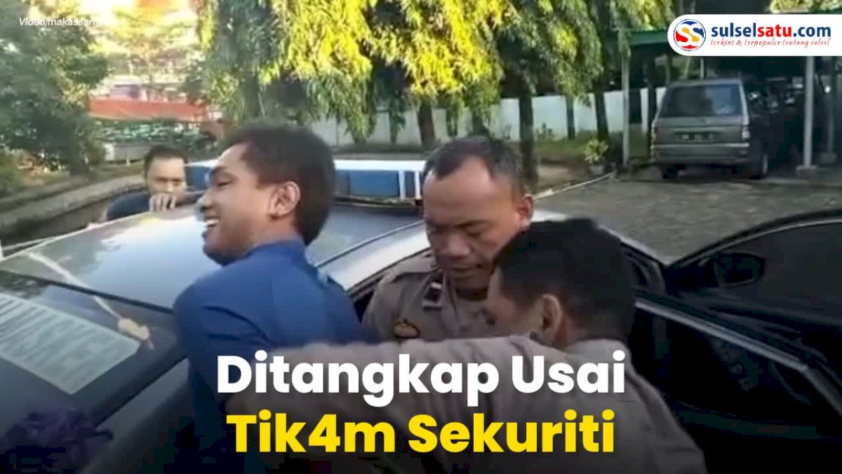 VIDEO: Mantan Pemain PSM Makassar Ditangkap Usai Tikam Sekuriti