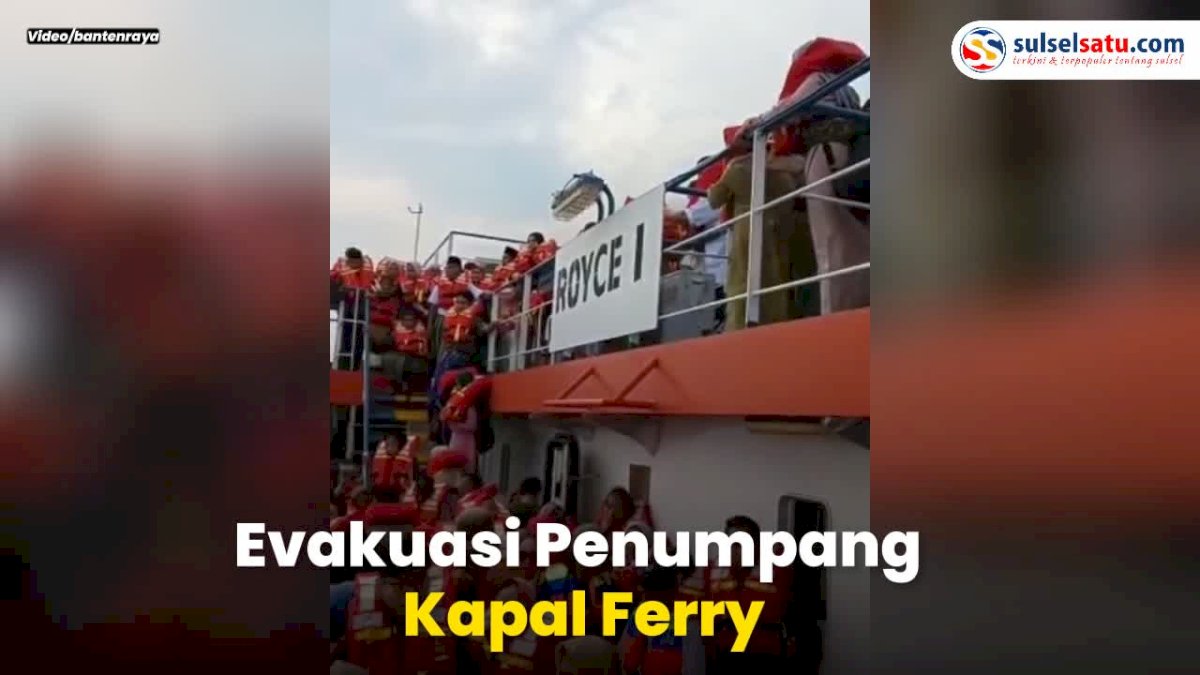 VIDEO: Detik-detik Evakuasi Penumpang Kapal Ferry Terbakar di Perairan Merak