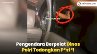 VIDEO: Viral, Pengendara Berpelat Dinas Polri Todongkan Pistol ke Sopir Taksi Online