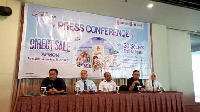 Press conference Direct Sale Ambon di Claro Makassar (Sri Wahyu Diastuti / Sulselsatu.com)