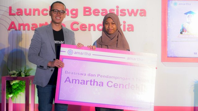 Salah satu penerima beasiswa Amartha Cendekia (Foto: Istimewa)
