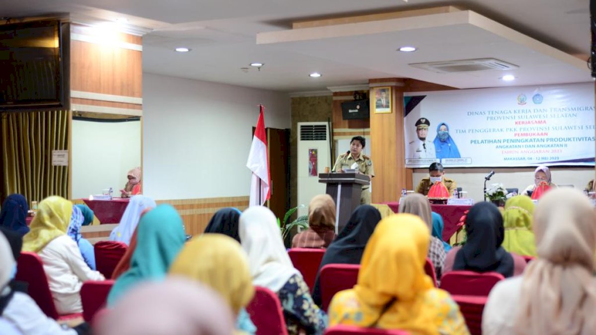 Disnakertrans dan PKK Sulsel Gelar Pelatihan Peningkatan Produktifitas