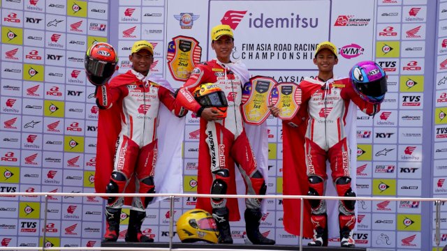 Pembalap Astra Honda Racing Team yang mendominasi podium di balapan ARRC (dokumen: istimewa)