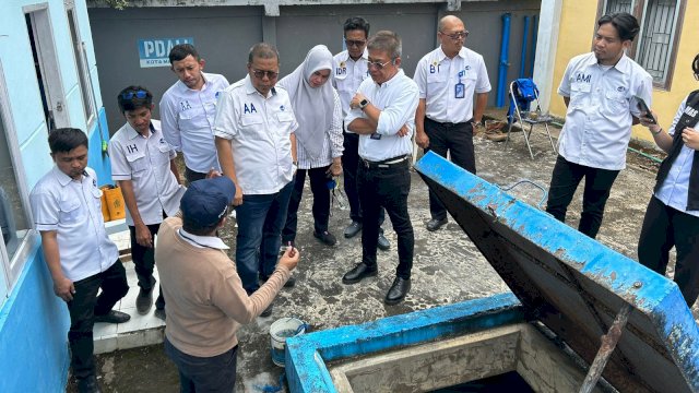 Direksi Perumda Air Minum Kota Makassar tinjau reservoi di Asrama Haji Sudiang (dokumen: istimewa)