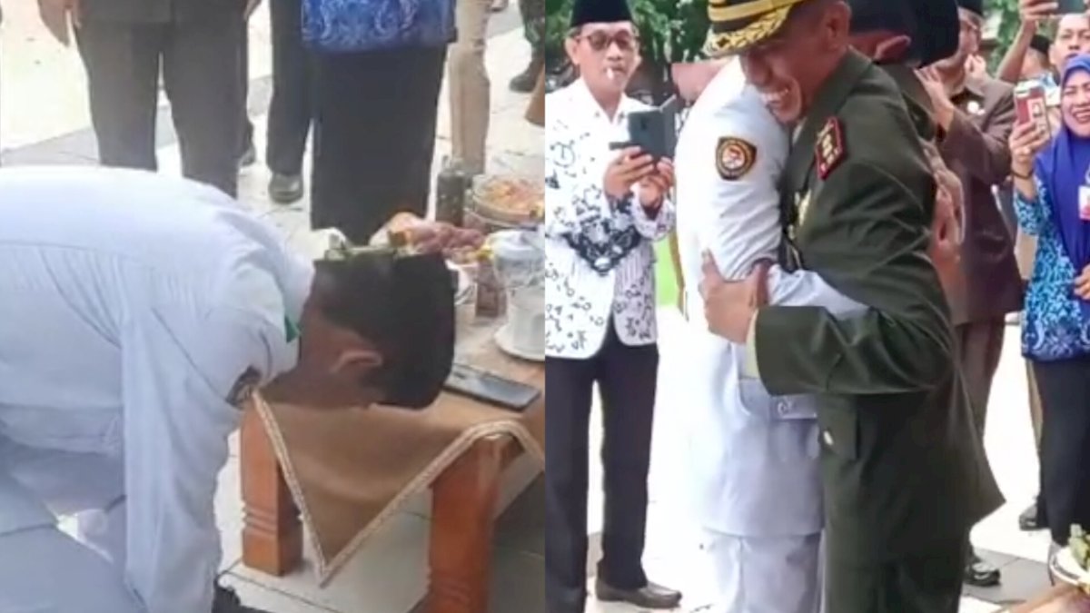 Sepatu Nyaris Copot, Anggota Paskibra di Jeneponto Langsung Diberi Sepatu Oleh Dandim