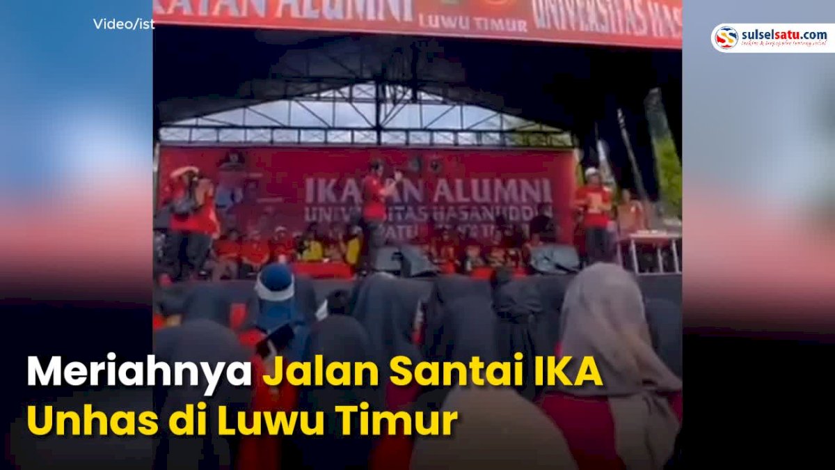 VIDEO: Meriahnya Jalan Santai IKA Unhas di Luwu Timur