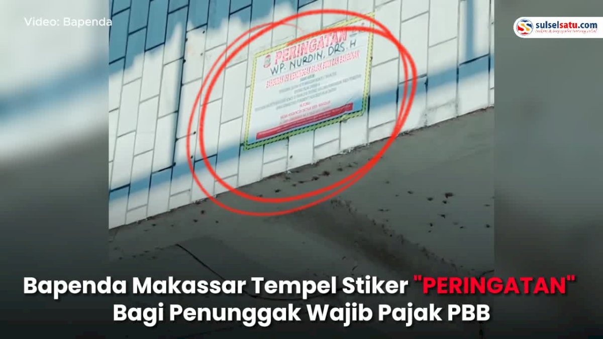 VIDEO: Bapenda Makassar Tempel Stiker “PERINGATAN” Bagi Penunggak Wajib Pajak PBB