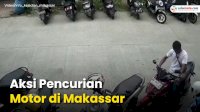 VIDEO: Aksi Pencurian Motor di Depan Kantor JNT Express Makassar