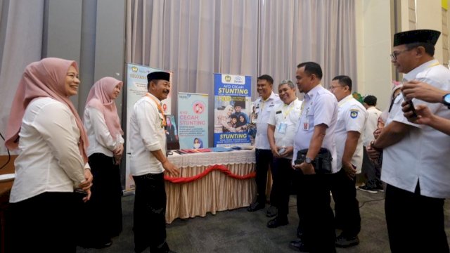 Wakil Bupati Gowa Abd Rauf Malaganni saat menghadiri pembukaan penilaian kinerja penurunan stunting Sulsel (Foto: Istimewa).